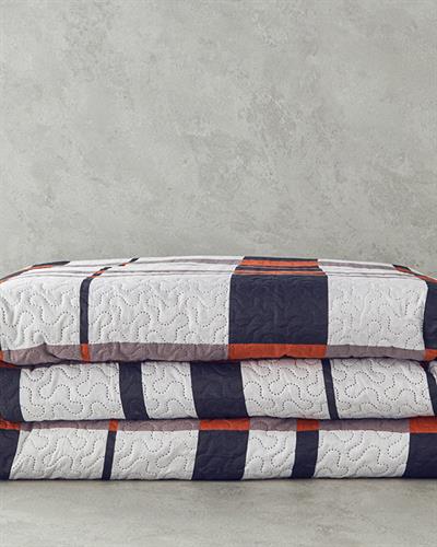 Flare Check Многофункционално Покривало Двоен 200x220 см Теракота