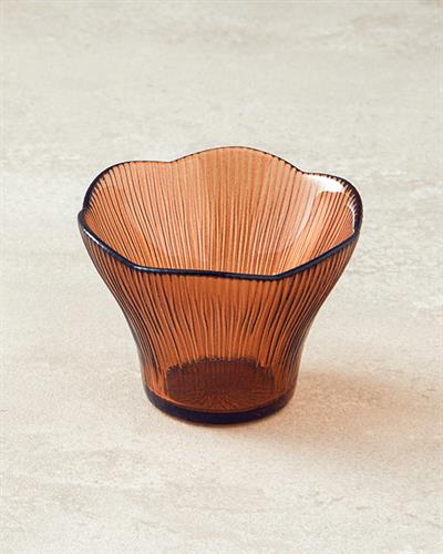 Flare Glass Cup 13 cm Brown