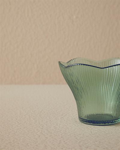 Flare Glass Cup 13 cm Green