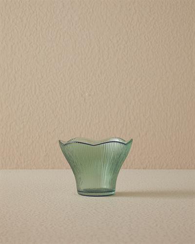 Flare Glass Cup 13 cm Green