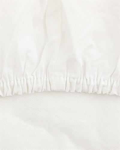 Flat 2 Чаршаф С Ластик Междинен размер Памучен 140x200 см Бял