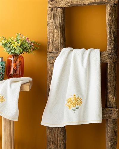 Fleur Кърпа За Ръце С бродерия Памучен 30x40 см Бял