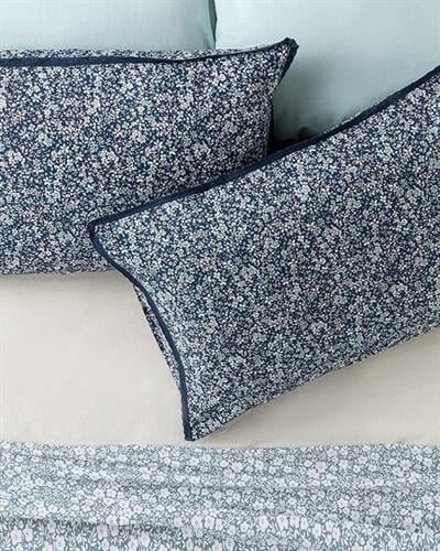 Fleur De Nuit Кълъфка За Възглавни 2Бр., Памучен, Тъмно Синьо, 50 X 70 Cm