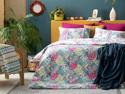 Floral Boho СПАЛНО БЕЛЬО КОМПЛЕ Двоен Памучен 200x220 cm Purple.