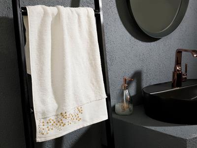 Floral Boho ХАВЛИЯ ЗА ЛИЦЕ Бродирани 50x80 cm Ecru-Mustard