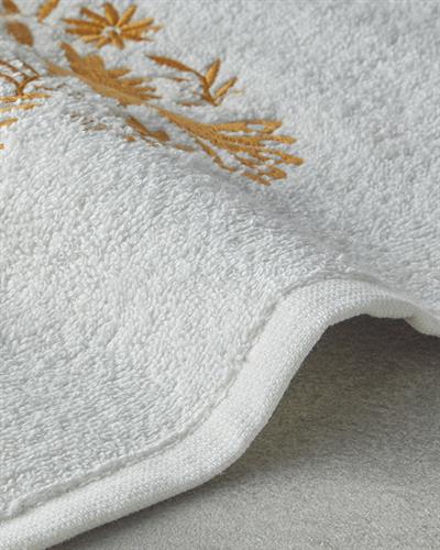 Floral Crowd Кърпа За Лице С бродерия Памучен 50x80 см Екрю