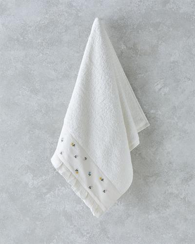 Floral Garden Кърпа За Лице С бродерия Памучен 50x80 см Екрю