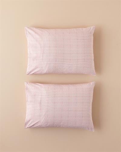 Floral Grid Калъфка За Възглавница 2 бр. Памучен 50x70 см Пепел от рози