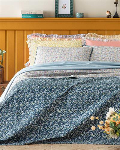 Floral Heaven Покривка За Легло Комплект King Size, Solid Очила За Сън, Селедон, 240 X 220 Cm