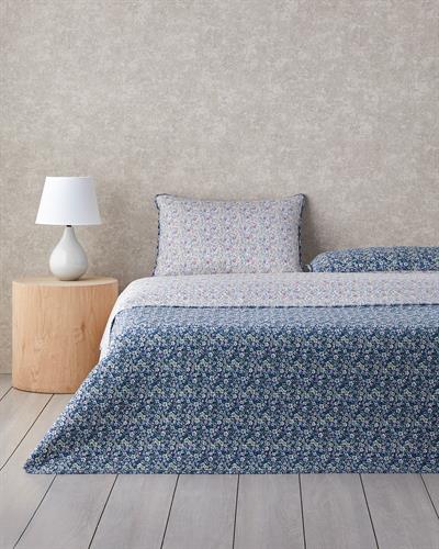 Floral Heaven Покривка За Легло Комплект Двоен Размер, Solid Очила За Сън, Селедон, 200 X 220 Cm