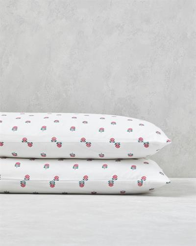 Floral Lines Калъфка За Възглавница 2 бр. Лесно за гладене 50x70 см Розов