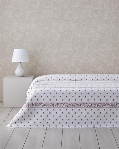 Bloomy Lines Одеяло Пике Двоен С щампа 200x220 см Бял