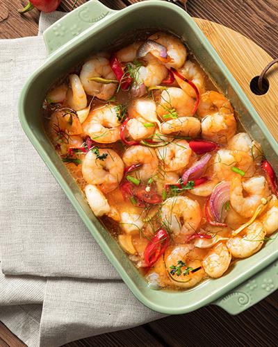 Floral Poem Съд За Фурна Каменна керамика 27,5x16x6 см Зелен