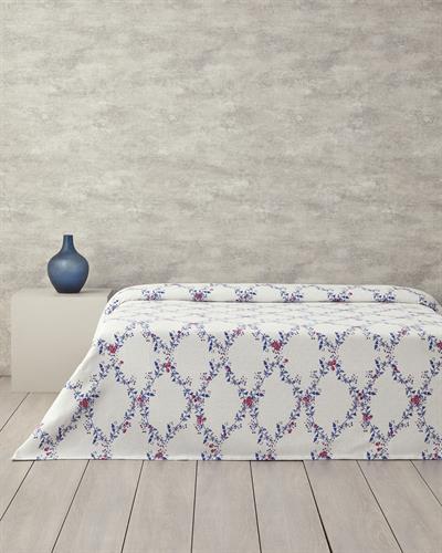 Floral Slice Одеяло Пике Двоен С щампа 200x220 см Тъмносин