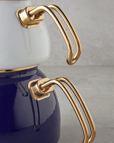 Чайник Мини Емайлиран 0,50 л + 1,1 л Кобалтово син