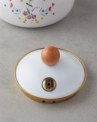 Чайник Емайлиран 2 Литра Бял