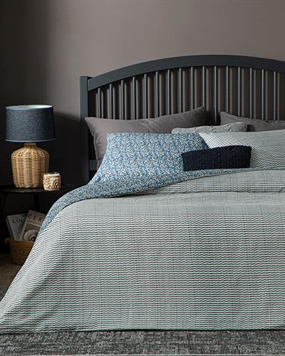 Floral Trail Canton Crepe XS Single Duvet Cover Set 100x200 cm Blue