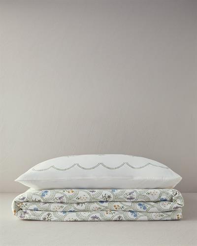 Floral Wreaths Комплект Пике Единичен Размер, Отпечатан, Зелено, 150 X 220 Cm