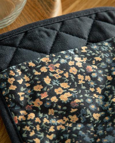 Florals Дръжка Памучен, Тъмно Синьо, 20 X 20 Cm