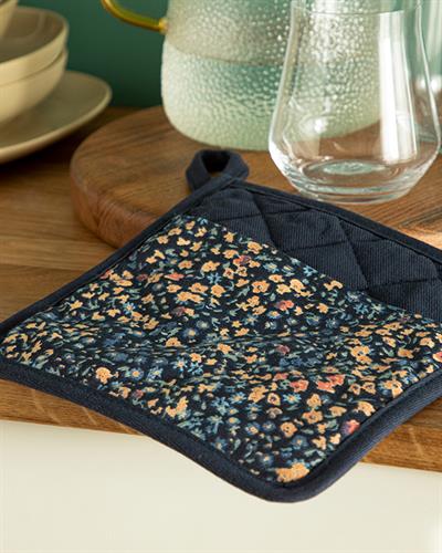 Florals Дръжка Памучен, Тъмно Синьо, 20 X 20 Cm