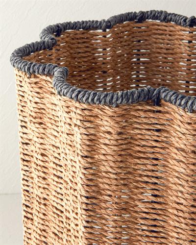 Flore Абажур Хартиено влакно 16x28x20 см Натурален - Черен