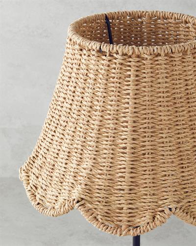 Flore Абажур Хартиено влакно 25x18 cm Натурален..