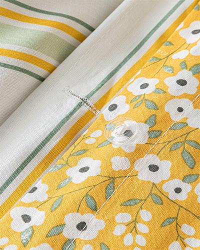 Florescence Комплект Спално Бель King Size, Памучен, Жълто, 240 X 220 Cm