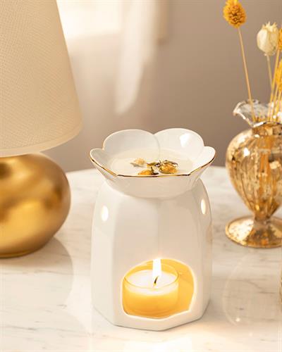 Floret Кандило 11X11X14 cm Бял