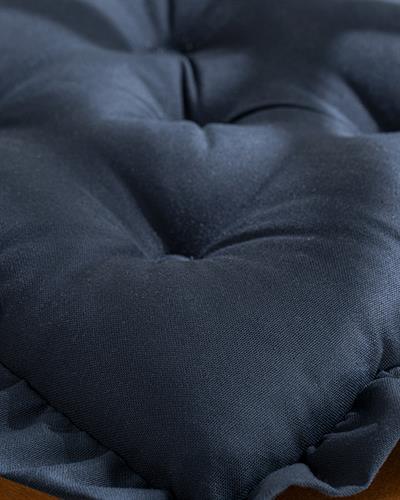 Flounce Възглавница За Стол Памучен Полиестер, Индиго, 45 X 45 Cm