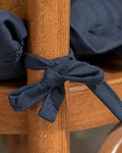 Flounce Възглавница За Стол Памучен Полиестер, Индиго, 45 X 45 Cm