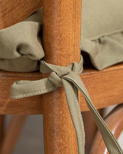 Flounce Възглавница За Стол Памучен Полиестер, Каки, 45 X 45 Cm