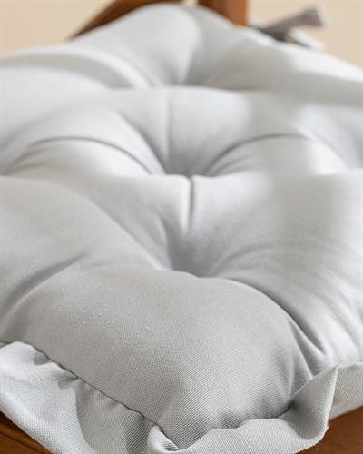 Flounce Възглавница За Стол Памучен Полиестер, Светло Сиво, 45 X 45 Cm