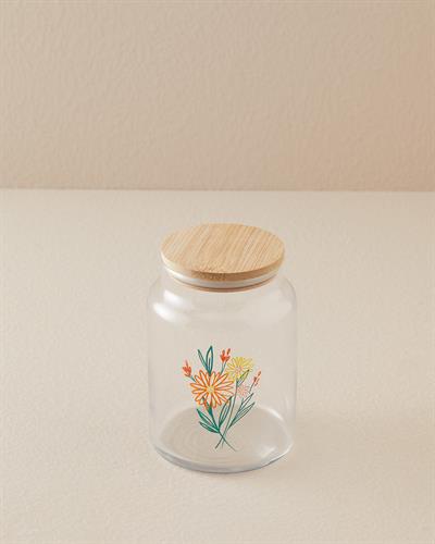 Flower Буркан Стъкло 890 мл Прозрачен