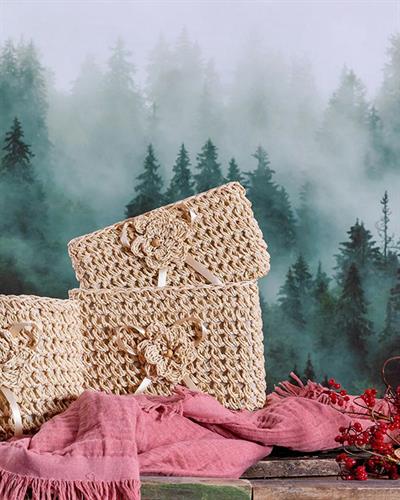 Flower Art Кошница 22x16x12 cm Кремав