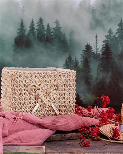 Flower Art Кошница 22x22x16 см Кремав