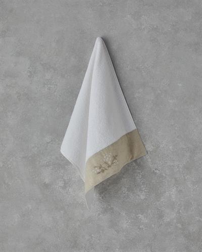 Кърпа За Лице С бродерия Памучен 50x90 см Бял