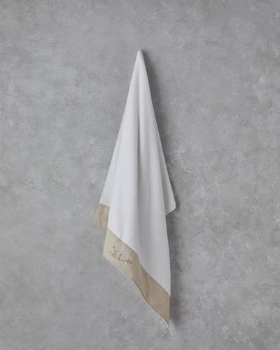 Кърпа За Баня С бродерия Памучен 90x150 cm Бял