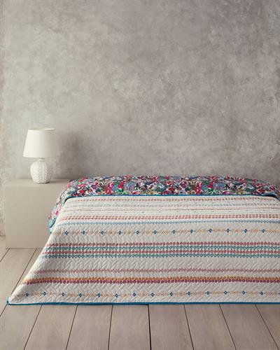 Flower Frenzy Многофункционално Покривало Единичен 160x220 см Виолетов..