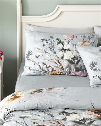 Flower Heaven Спално Бельо Компле Единичен Размер, Плетен, Сиво, 160 X 220 Cm