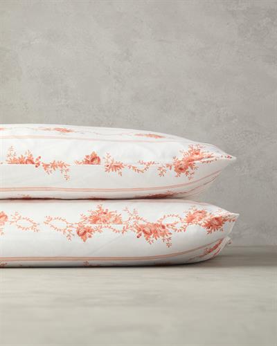 Flower Line Калъфка За Възглавница 2 бр. Лесно за гладене 50x70 см Оранжев