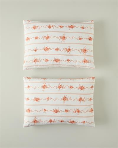 Flower Line Калъфка За Възглавница 2 бр. Лесно за гладене 50x70 см Оранжев