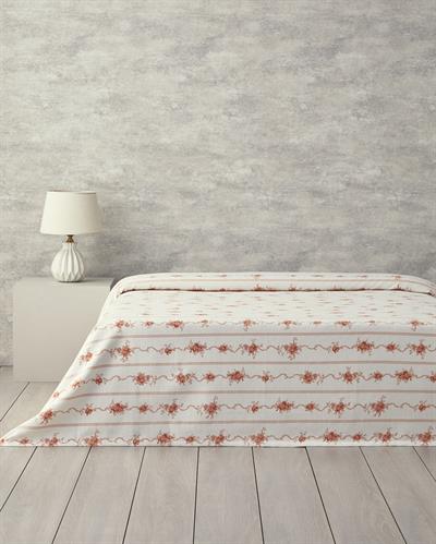 Flower Line Одеяло Пике Двоен С щампа 200x220 см Оранжев