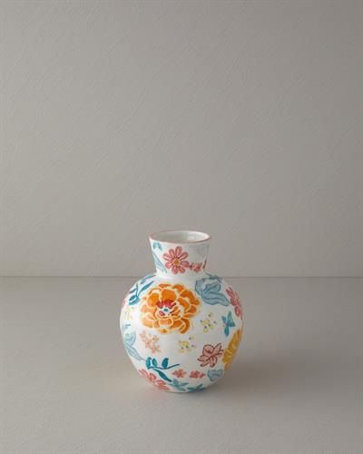 Flower Paisley Ваза Каменна керамика 24 см Многоцветен