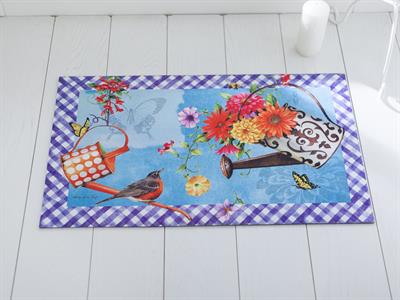 Flower Power ИЗСТРИВАЛКА Отпечатано 45x75 cm Light Blue