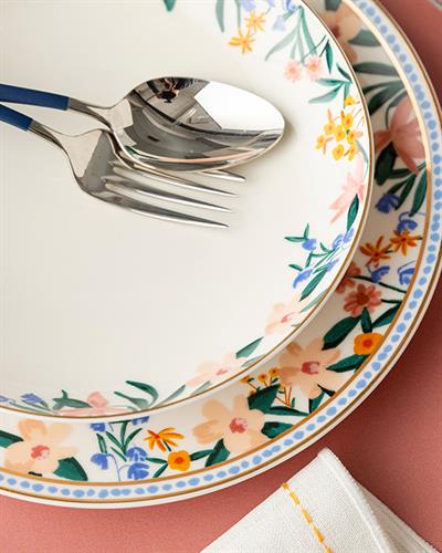 Flower Spree Porcelain Dinner Plate 20 cm White