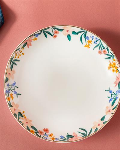 Flower Spree Porcelain Dinner Plate 20 cm White