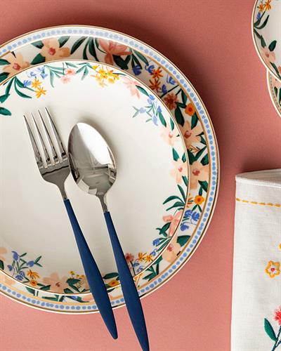 Flower Spree Чиния За Сервиране Порцелан, Бяло, 25 Cm