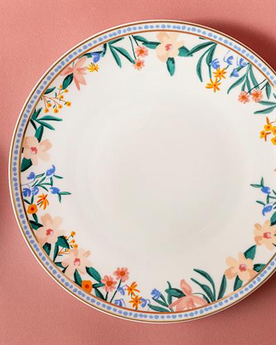 Flower Spree Чиния За Сервиране Порцелан, Бяло, 25 Cm