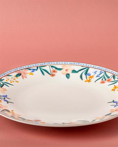 Flower Spree Чиния За Сервиране Порцелан, Бяло, 25 Cm