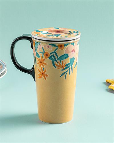 Flower Spree Термос С Цедка, Керамика, Горчица, 340 Ml